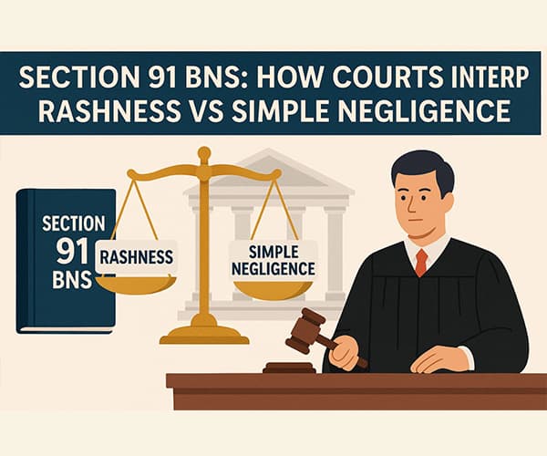 Section 91 BNS: How Courts Interpret Rashness vs Simple Negligence